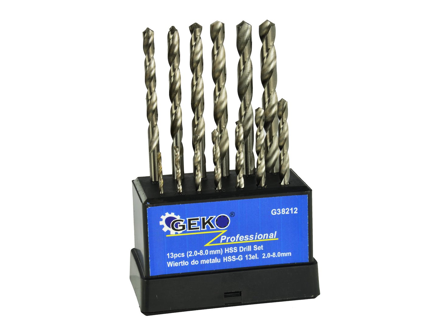 Fúrószár készlet HSS 2–8 mm 13 db GEKO
