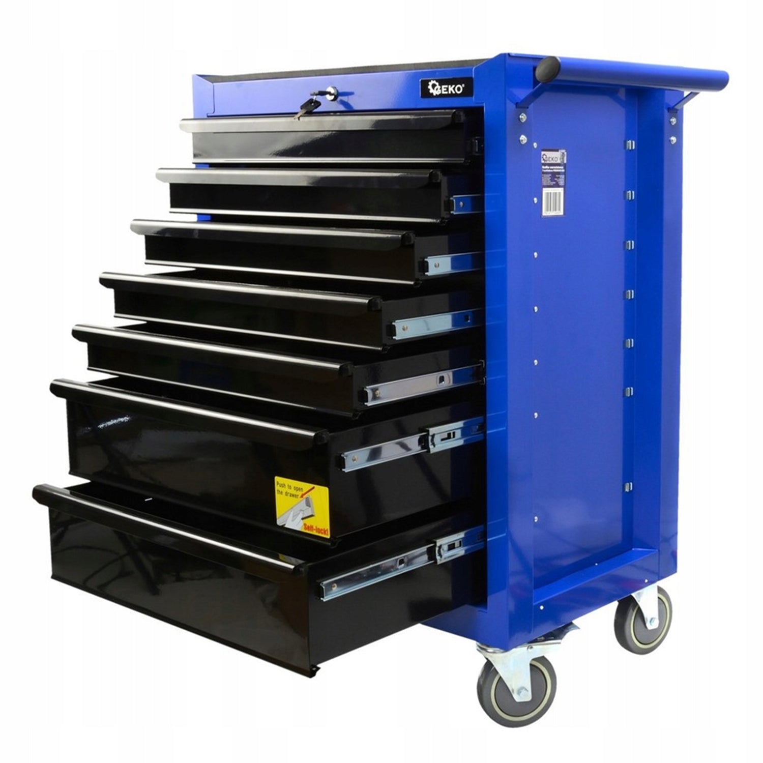 ÜRES FÉM SZERSZÁMOS KOCSI - SZERSZÁMOS SZEKRÉNY 7 FIÓKOS GEKO