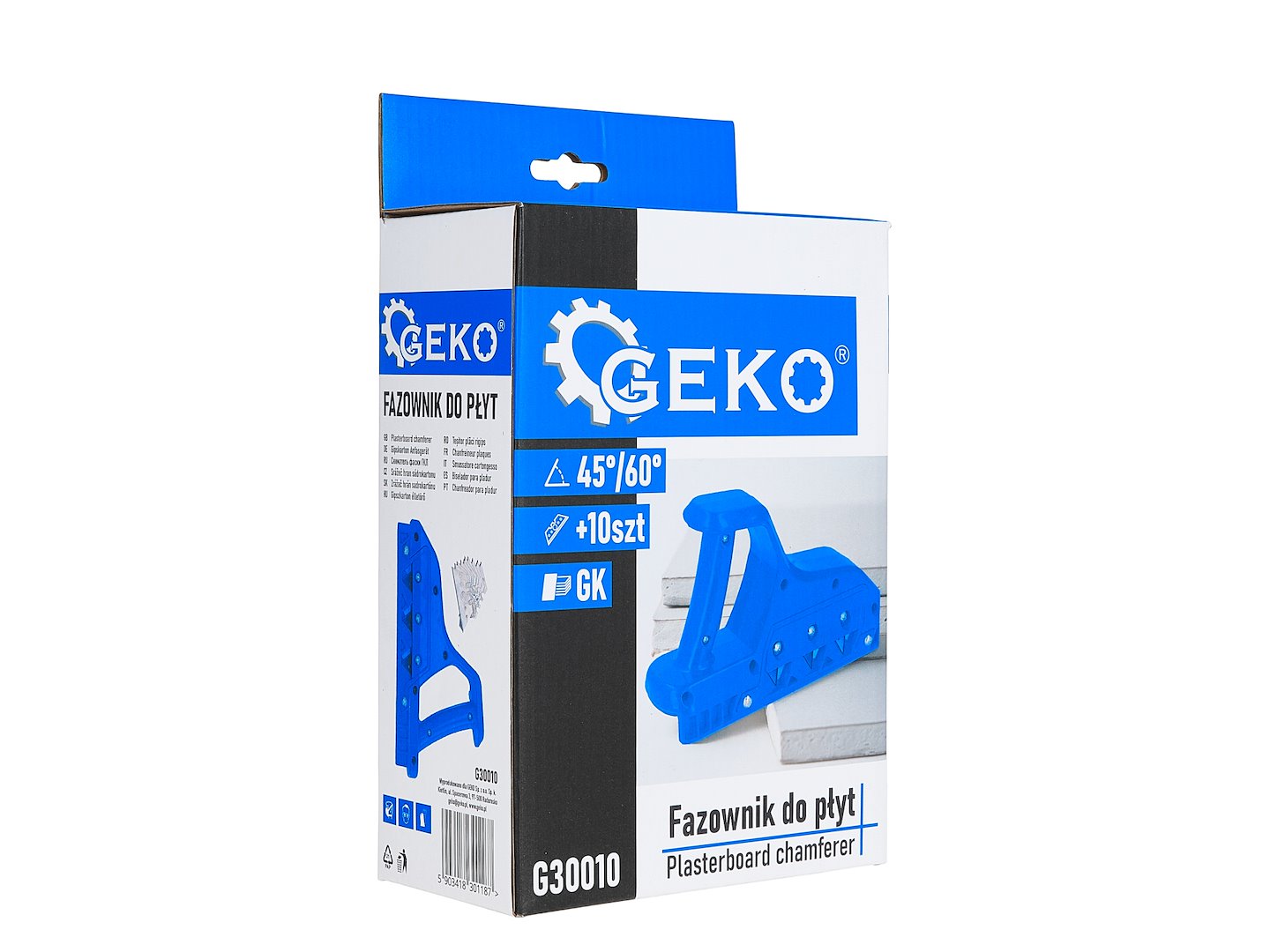 Gipszkarton élletörő szerszám 45° és 60° GEKO
