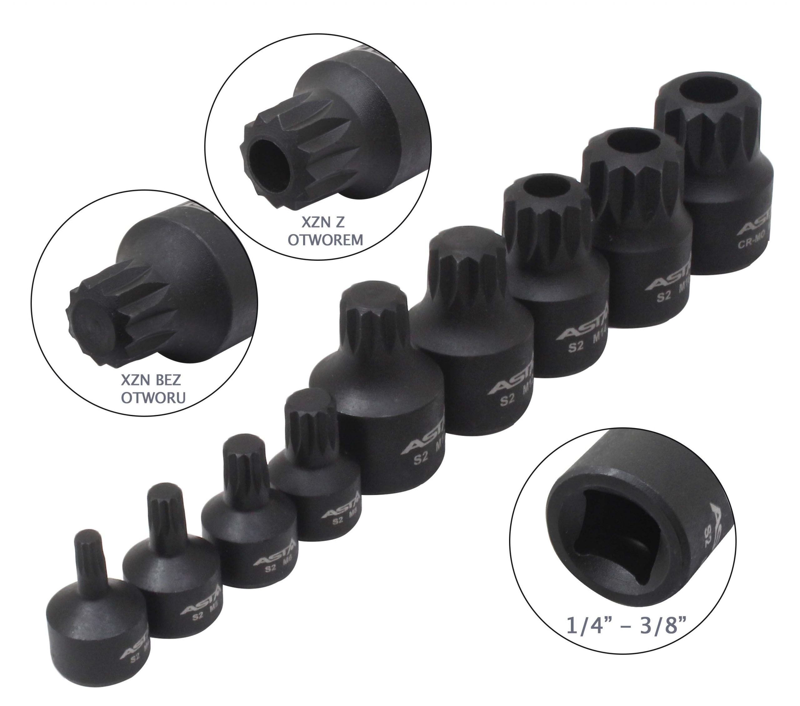 Gépi bit készlet m4-m18 XZN 1/4"-3/8" 9 db