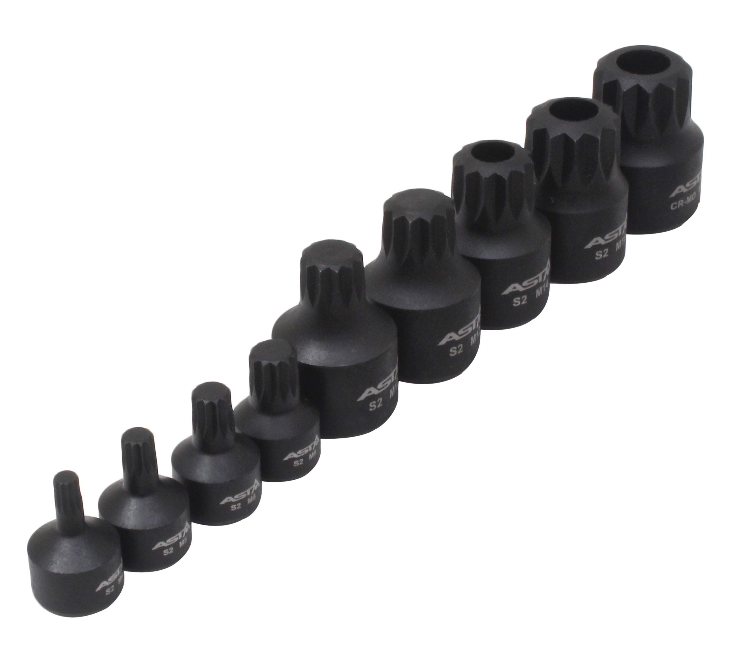 Gépi bit készlet m4-m18 XZN 1/4"-3/8" 9 db