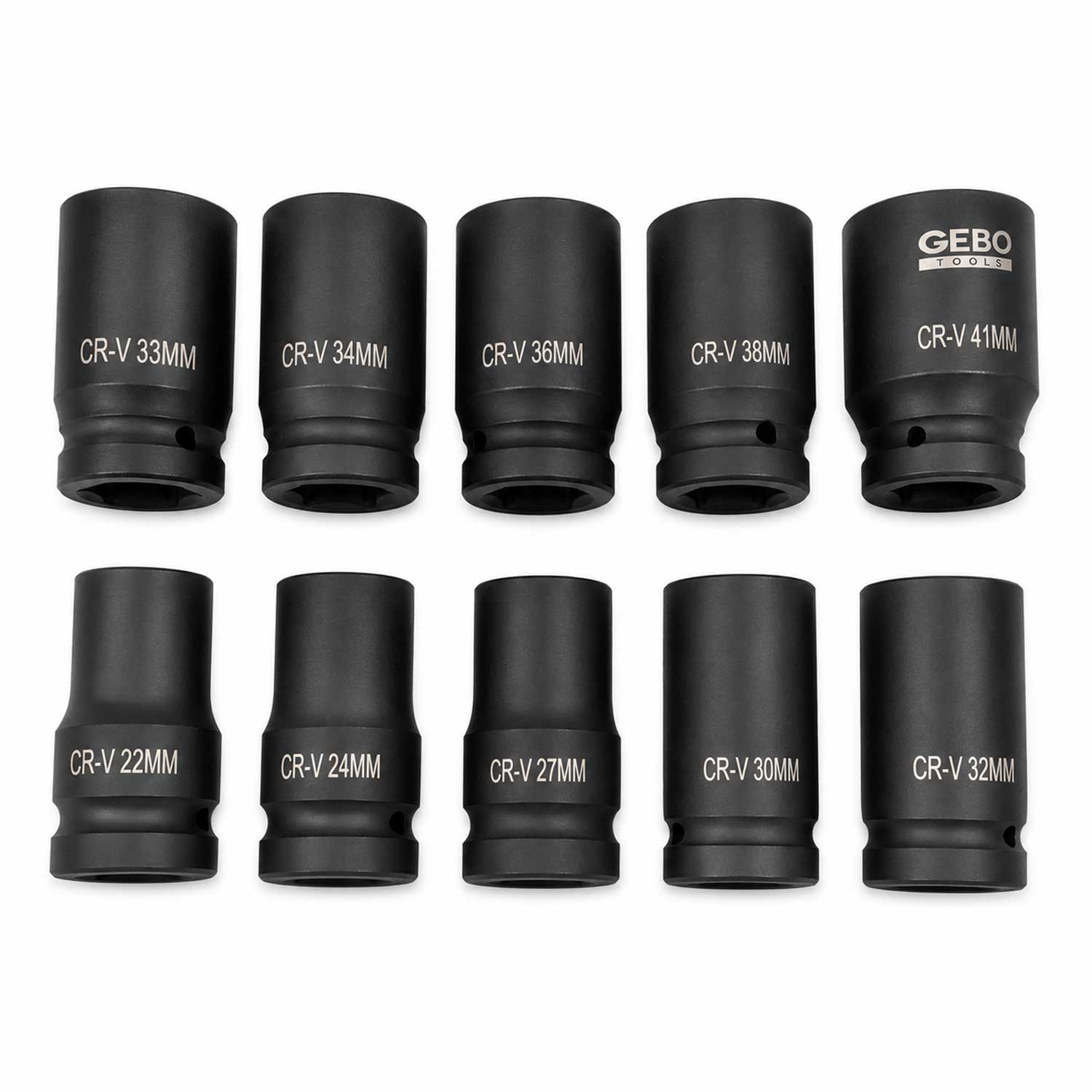 Gépi dugókulcs készlet 1'' 22-41 mm 10 db GEBO TOOLS