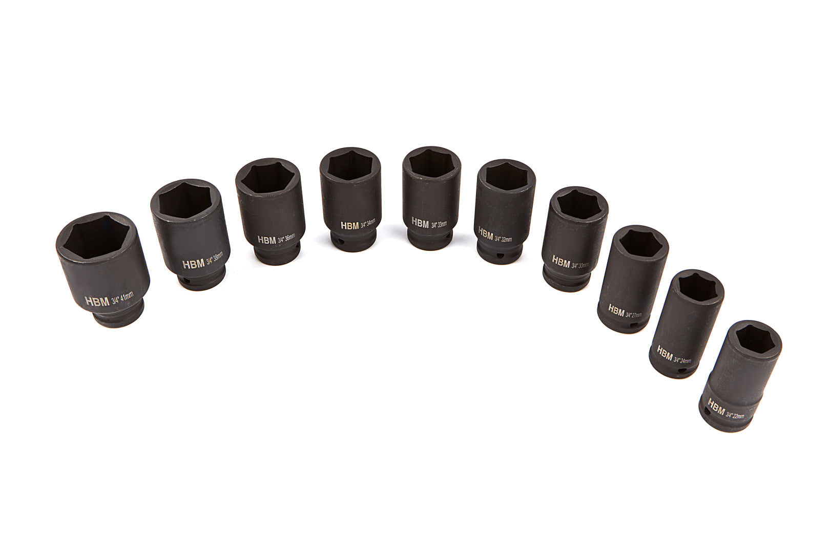 Gépi dugókulcs készlet 3/4" 22 - 41 mm 10 db
