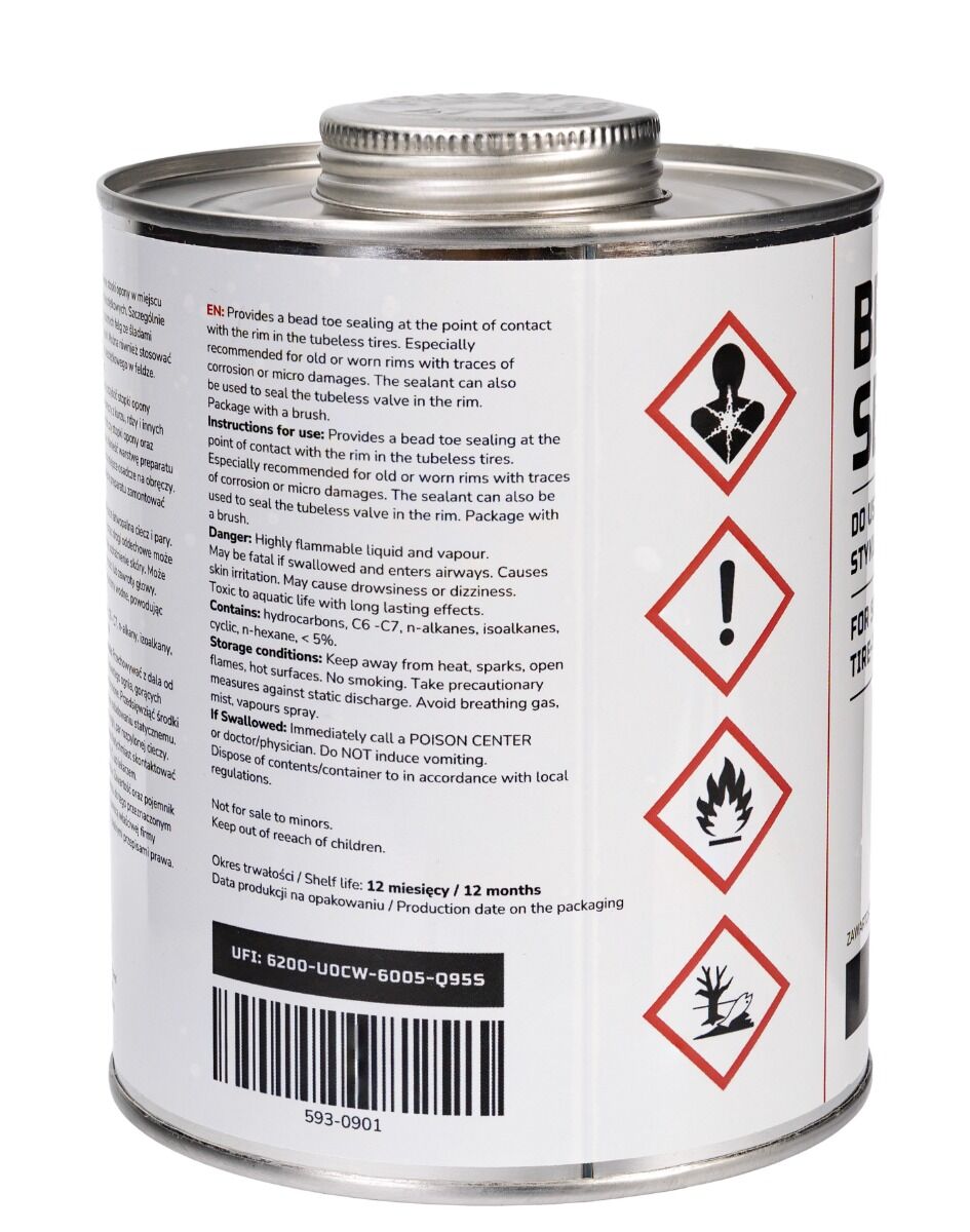 Gumiabroncs tömítőoldat ecsettel bead sealer 1 l INVENTO