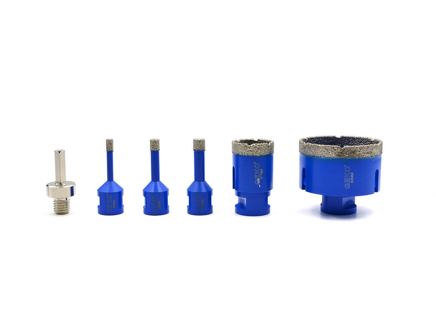 Gyémánt lyukfúró készlet csempéhez és kerámiához 6–68 mm 6 db GEKO