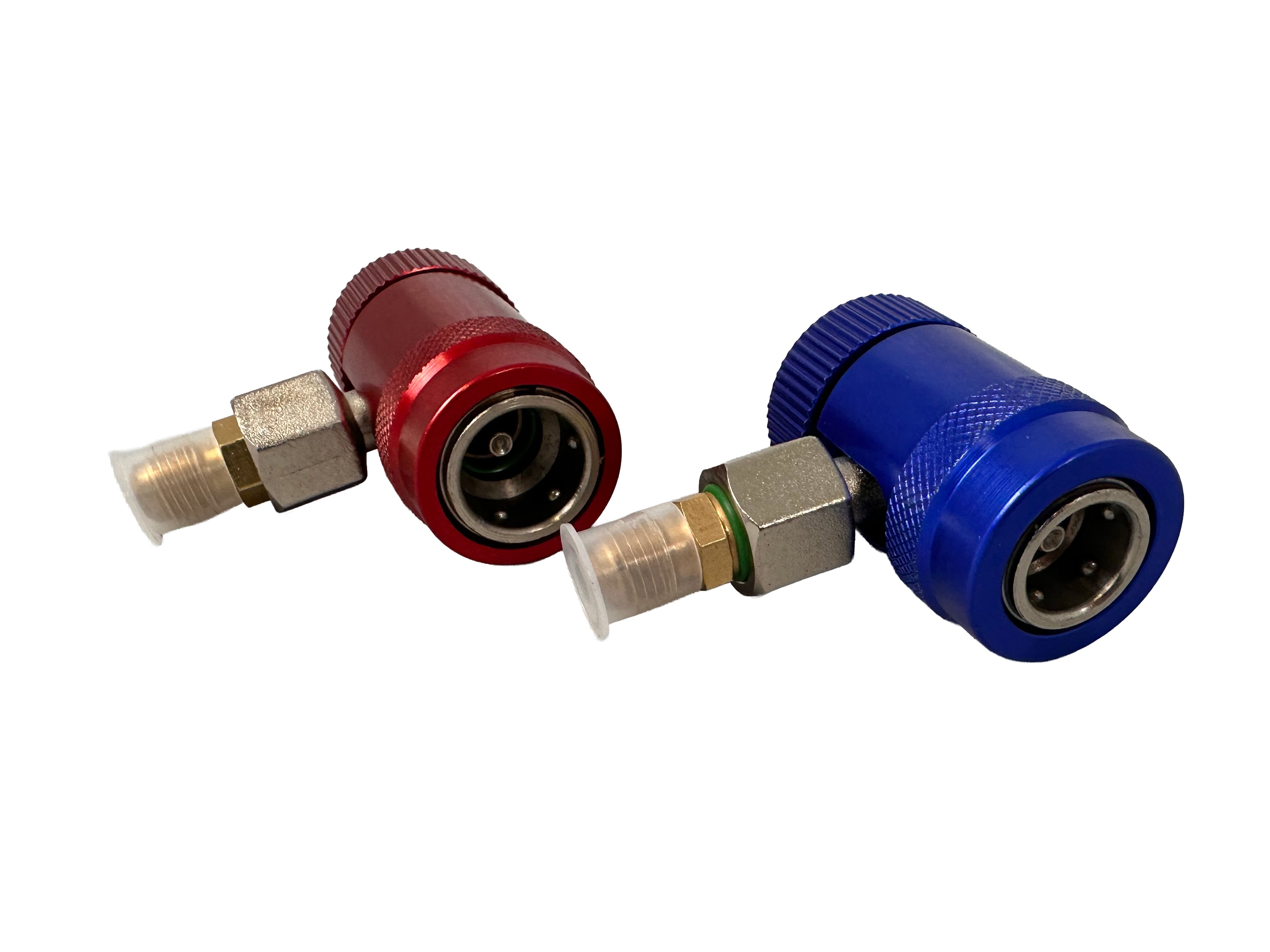 Gyorcsatlakozó készlet csappal és r1234yf adapterrel légkondicionálóhoz 90 fok