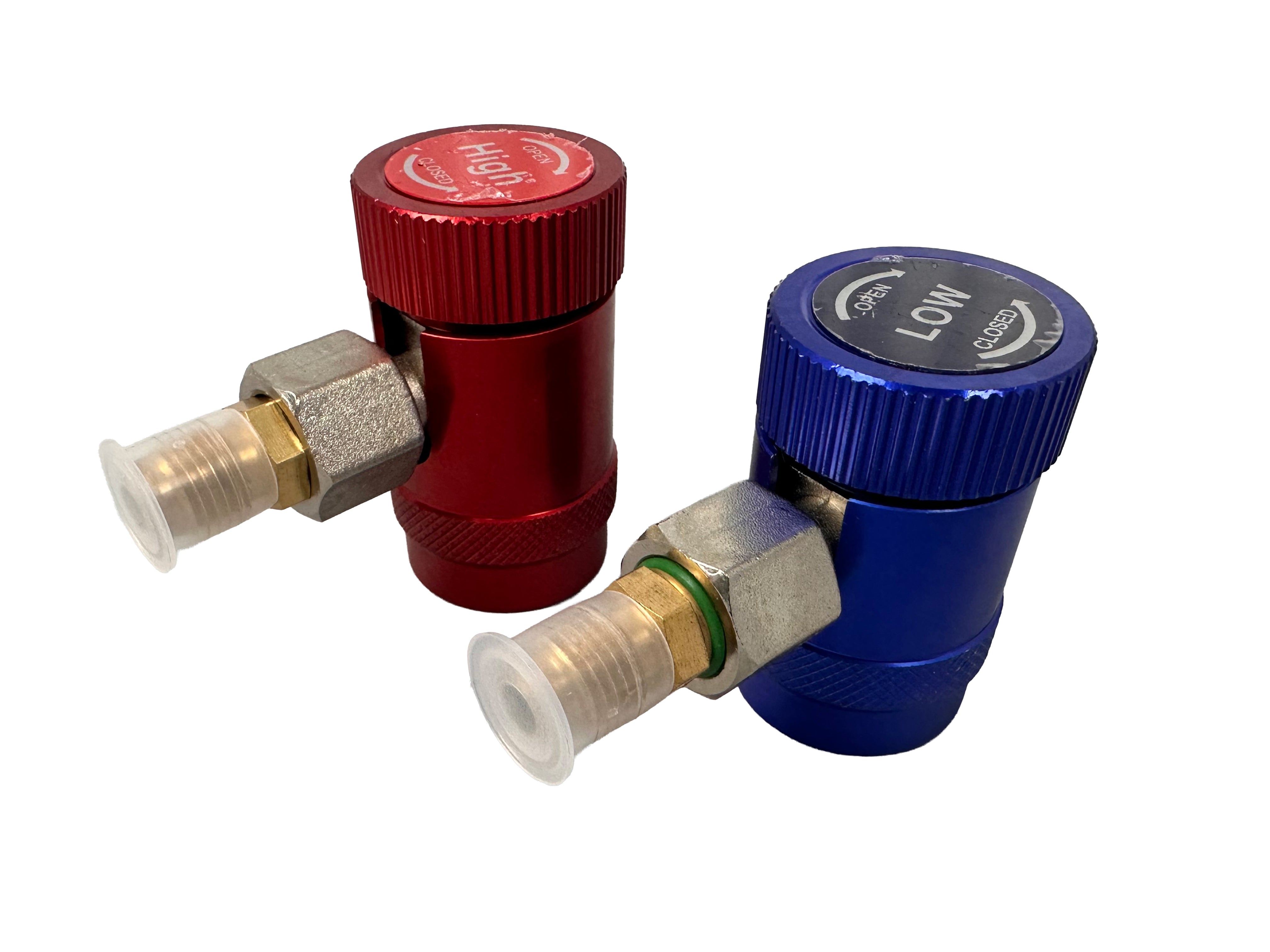 Gyorcsatlakozó készlet csappal és r1234yf adapterrel légkondicionálóhoz 90 fok