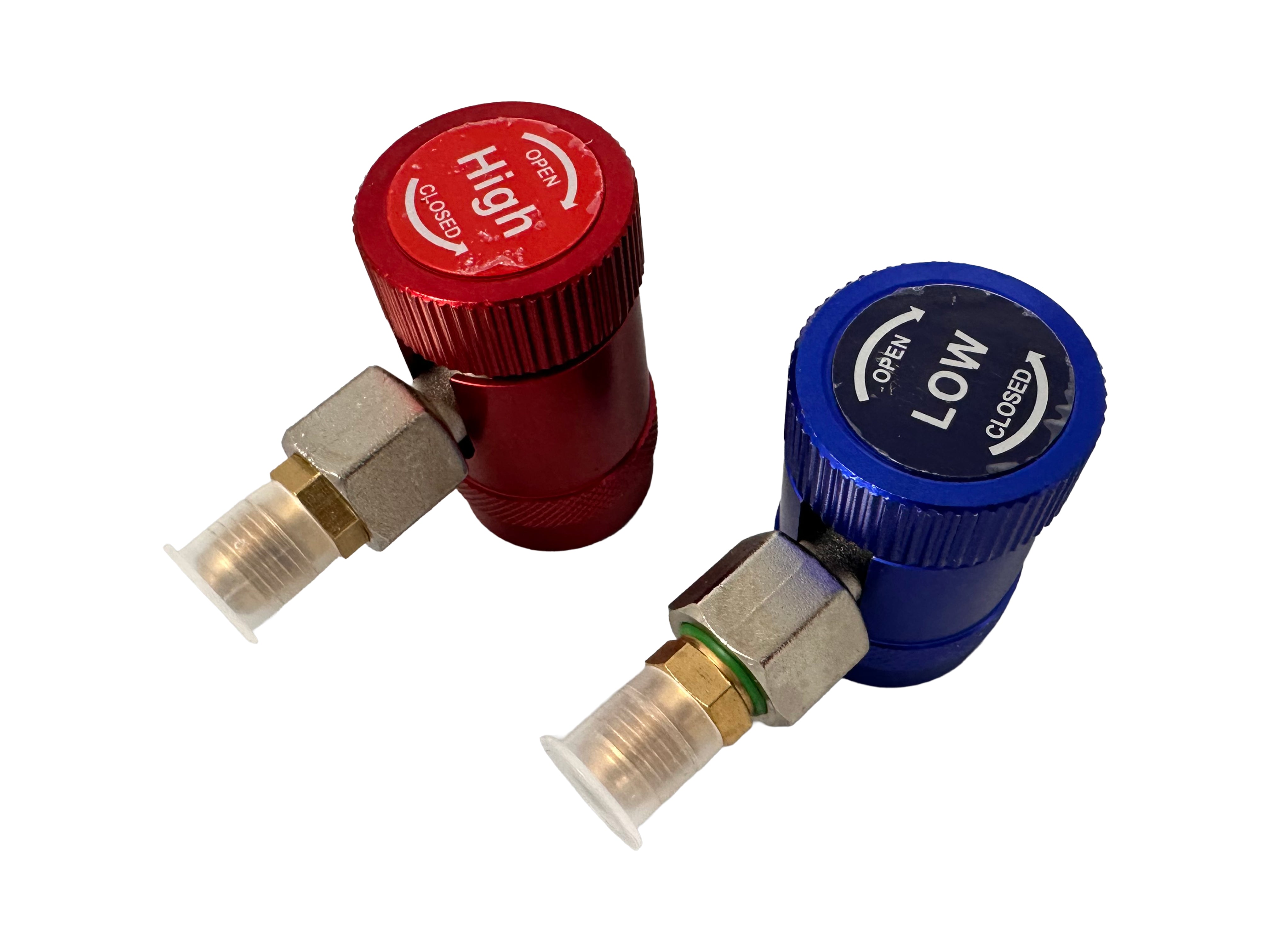 Gyorcsatlakozó készlet csappal és r1234yf adapterrel légkondicionálóhoz 90 fok