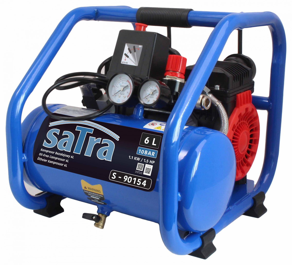 Halk olajmentes kompresszor 6l SATRA