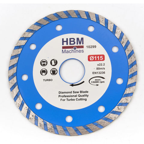 GYÉMÁNTOZOTT VÁGÓKORONG 115MM TURBO HBM