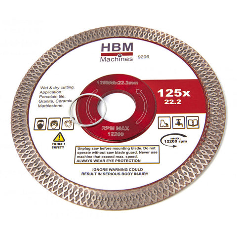 PROFESSZIONÁLIS GYÉMÁNTOZOTT VÁGÓKORONG 125MM HBM