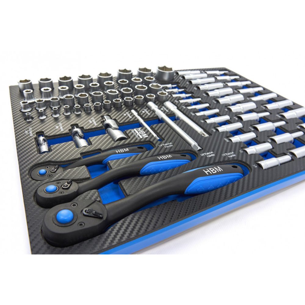 SZERSZÁMOS SZEKRÉNY – SZERSZÁMOS KOCSI TÁLCA DUGÓKULCS ÉS RACSNIS KULCS KÉSZLETTEL 81 DB