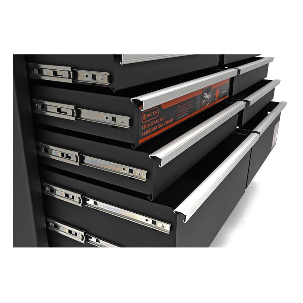 ÜRES SZERSZÁMOS SZEKRÉNY MUNKAPADDAL ÉS 14 FIÓKKAL 133CM