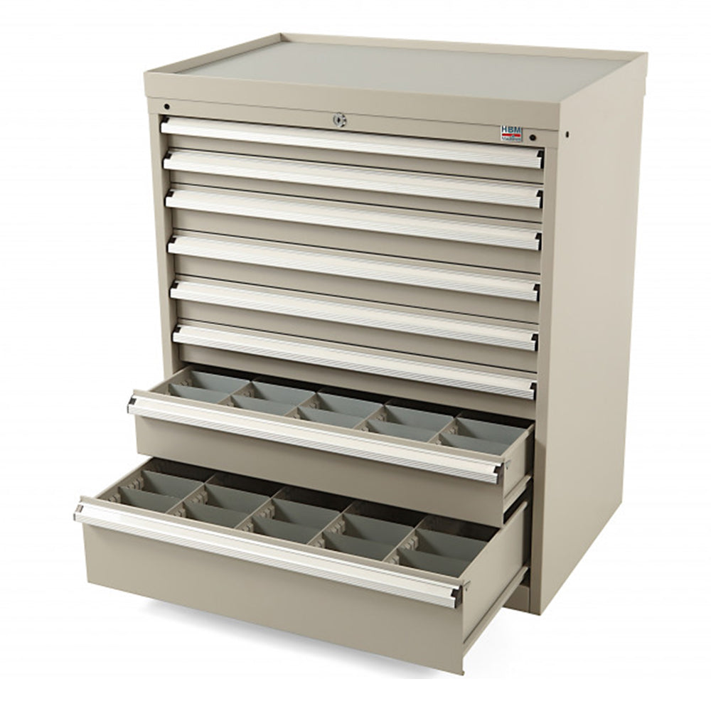 SZERSZÁMOS SZEKRÉNY 8 ALKATRÉSZ TÁROLÓ FIÓKKAL 88 X 58 X 100 CM HBM