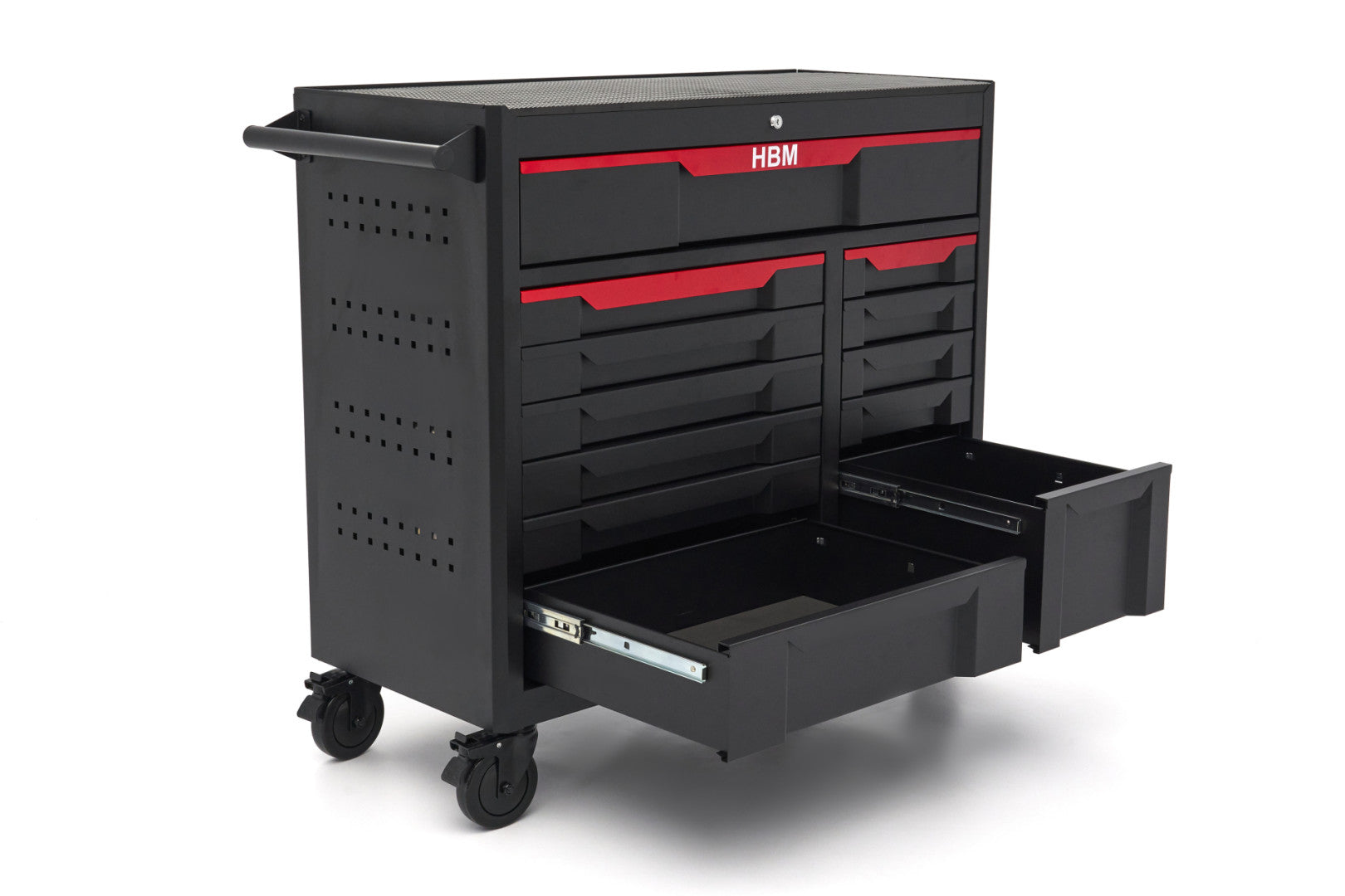 ÜRES FÉM SZERSZÁMOS KOCSI - SZERSZÁMOS SZEKRÉNY 12 FIÓK 106CM HBM