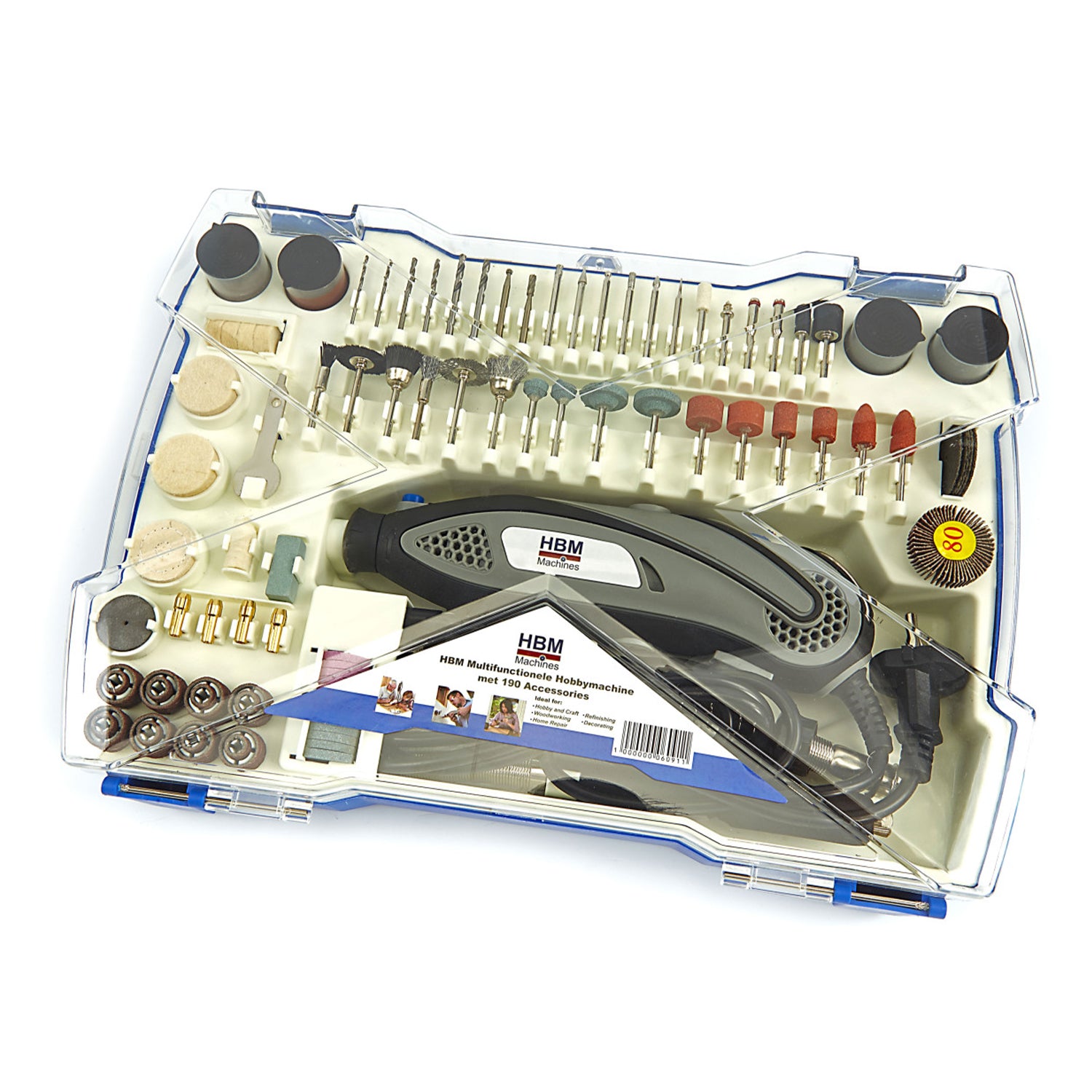 MINI CSISZOLÓ KÉSZLET TARTOZÉKOKKAL 190 DB HBM