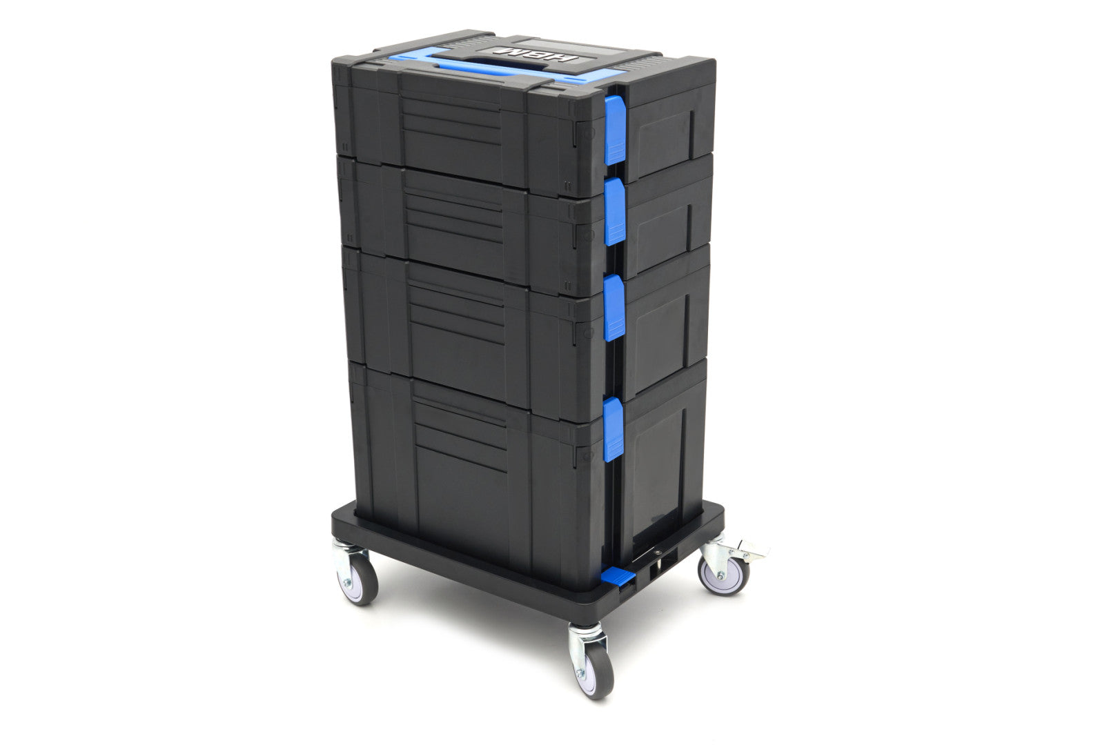 PLATFORMOS FELSZERELT SZERSZÁMOS DOBOZ KÉSZLET KEREKEKKEL HBM 105 DB