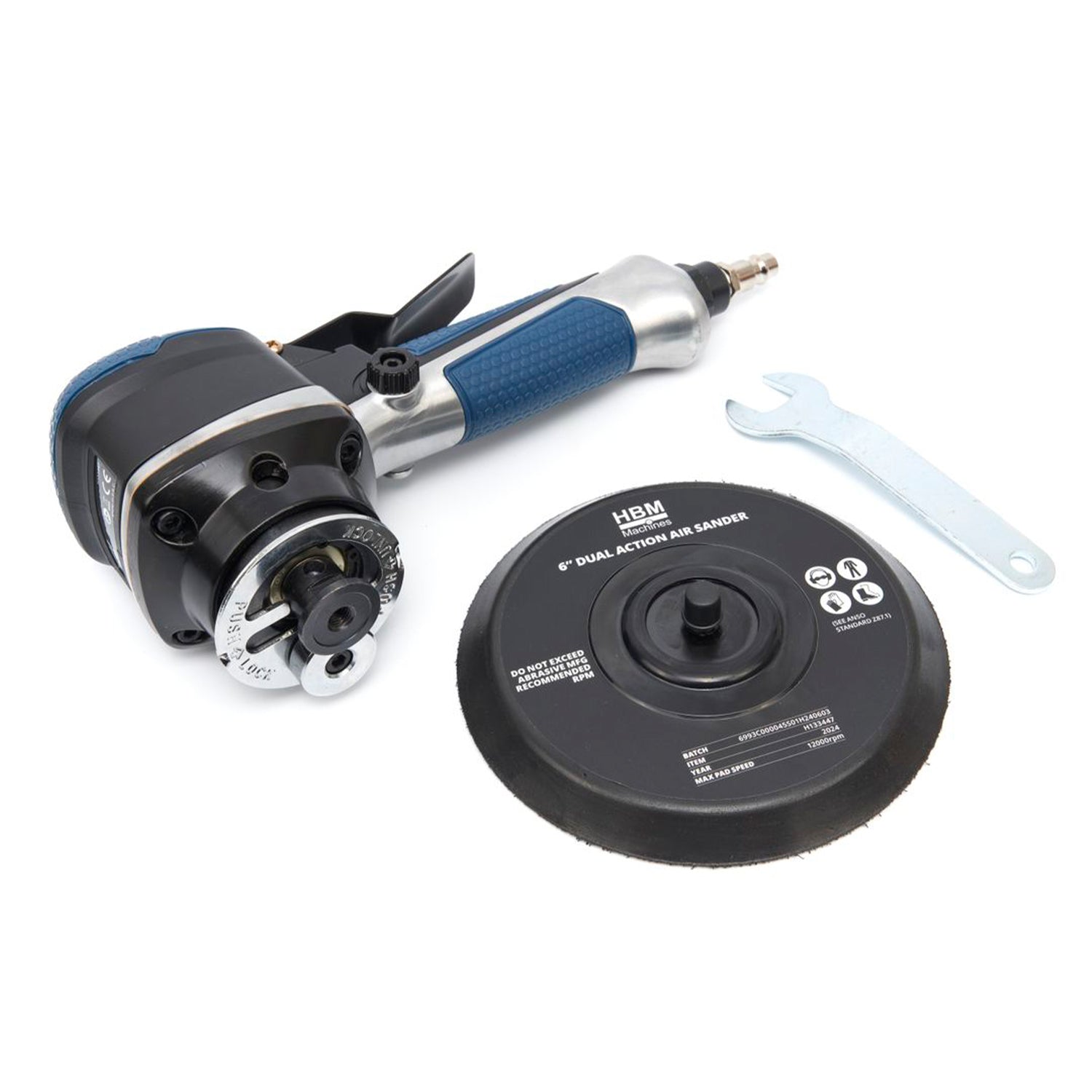 Hbm pneumatikus csiszoló állítható sebességgel 150mm