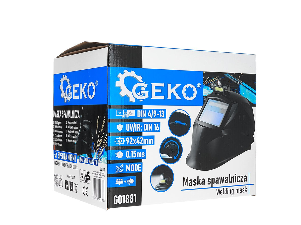 Hegesztő maszk LED automata GEKO