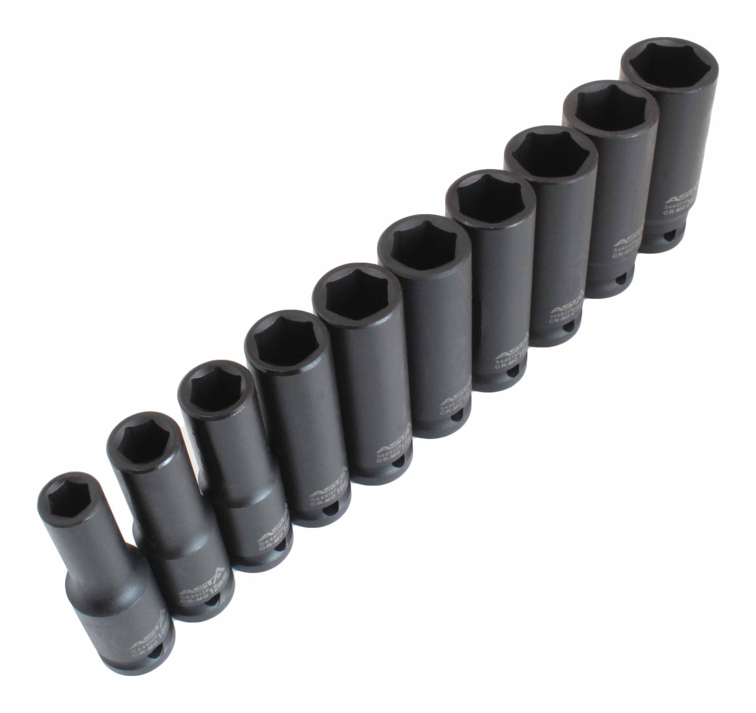 Hosszú gépi dugókulcs készlet 1/2" 10-24 mm ASTA POLAND