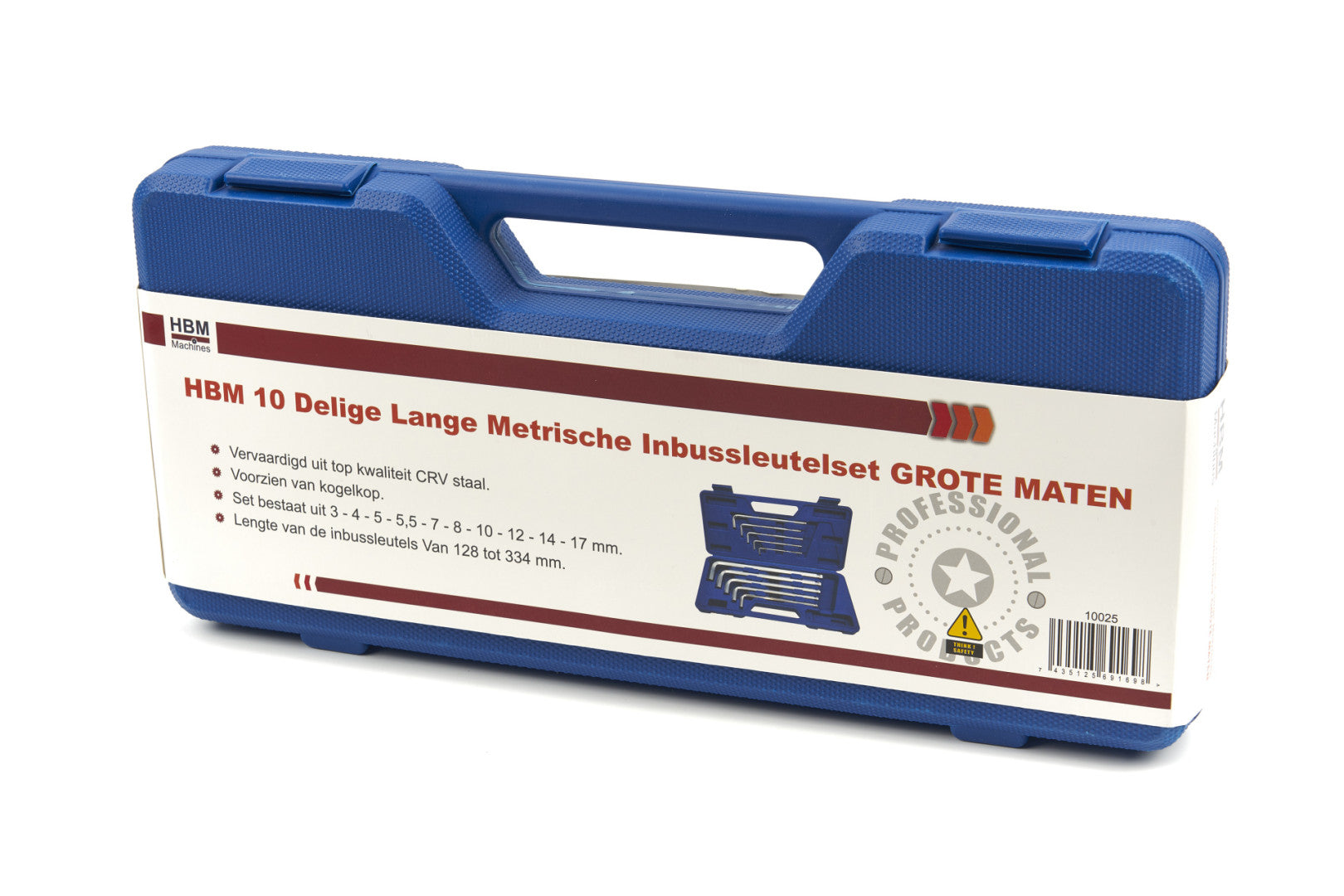 Hosszú metrikus imbuszkulcs készlet 3-17 mm HBM
