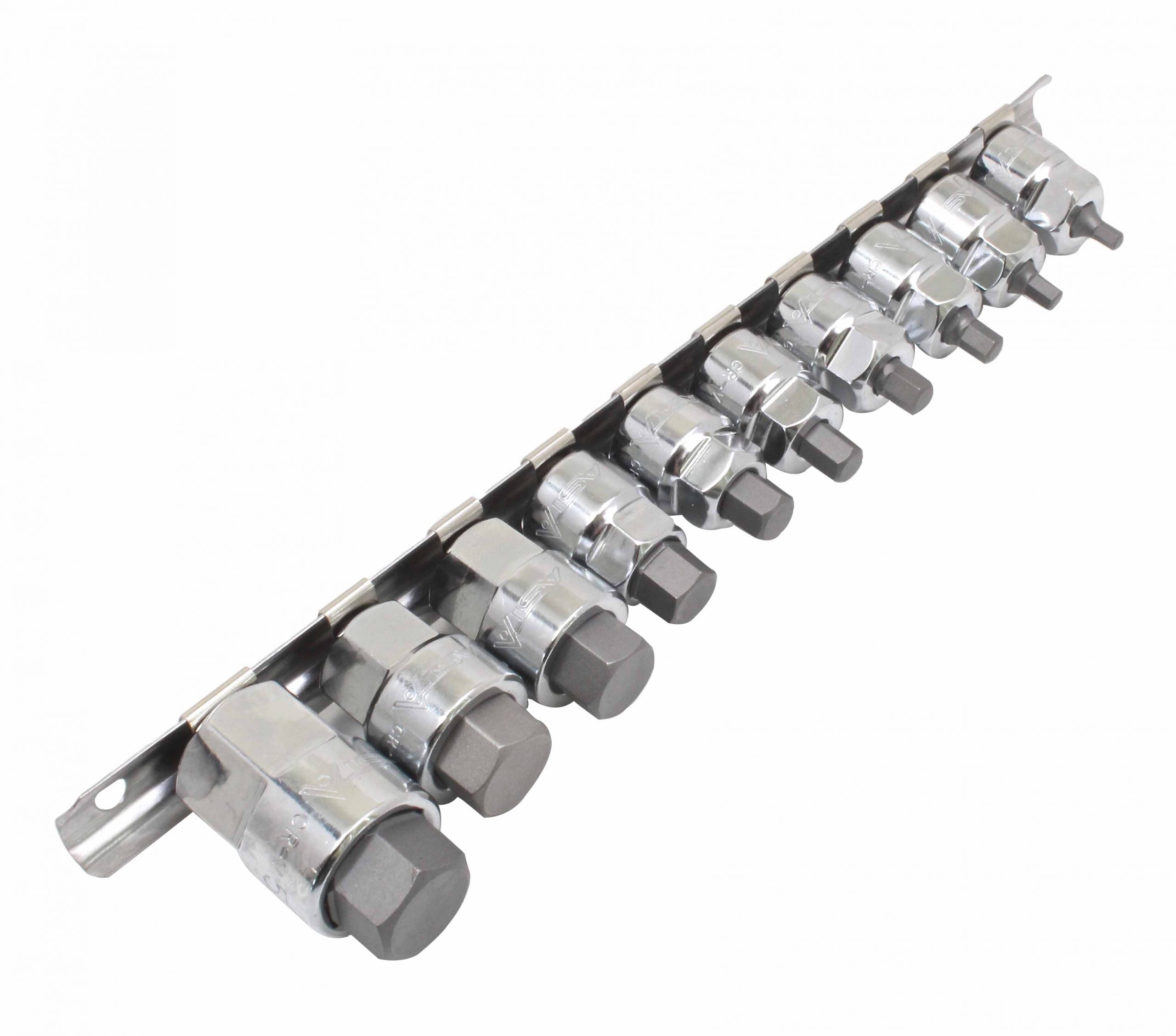 Imbusz bit készlet hatszögletű 1/4" - 3/8" 10 db