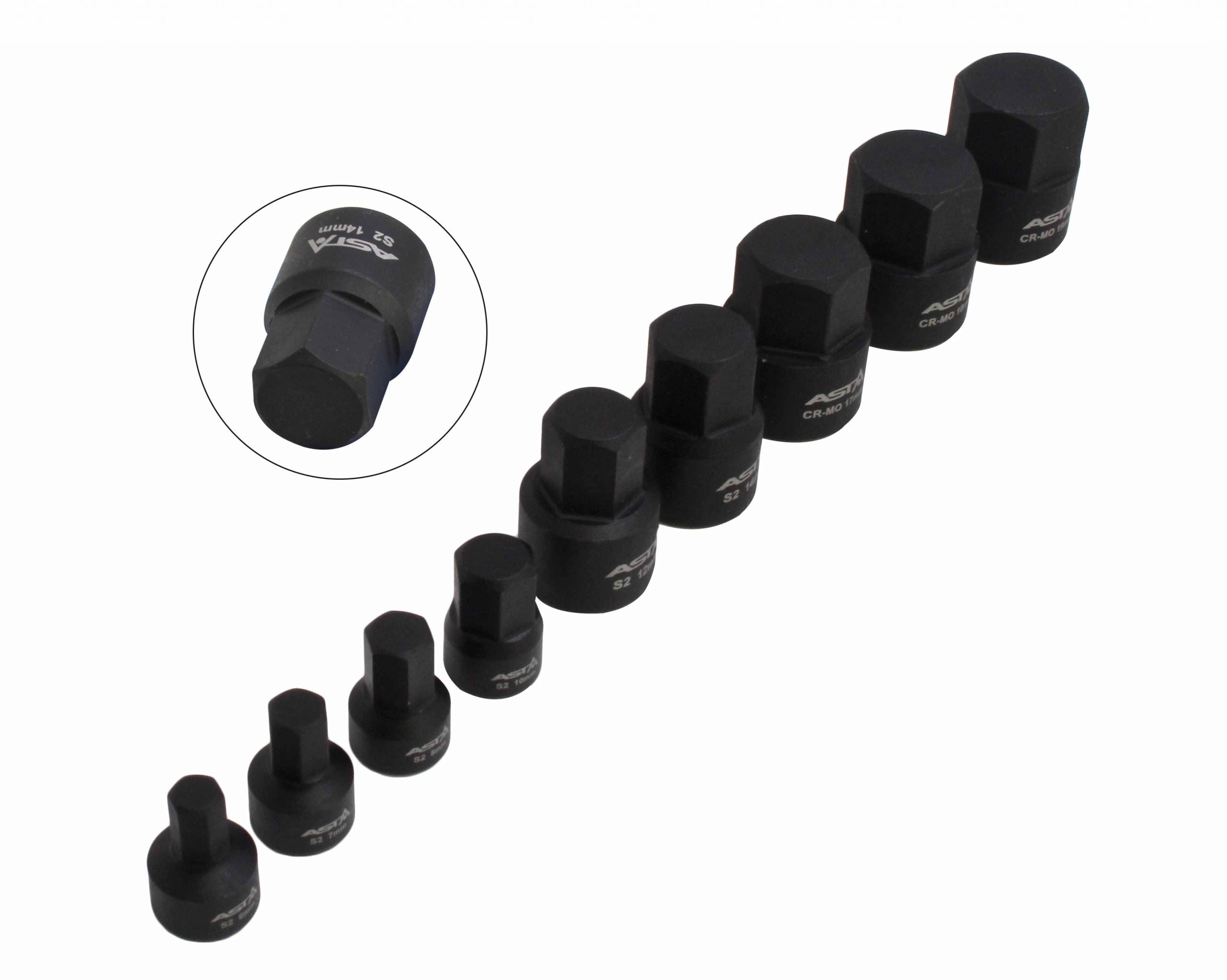 Imbusz dugókulcs készlet 1/4 - 3/8 6-19mm 9 db