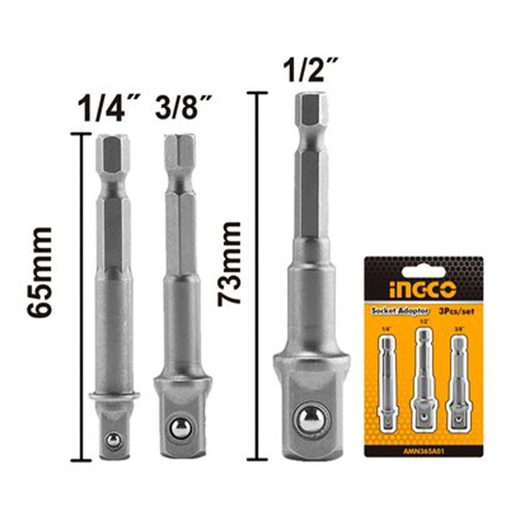 MÁGNESES ADAPTER KÉSZLET 1/4 3/8 1/2 INGCO