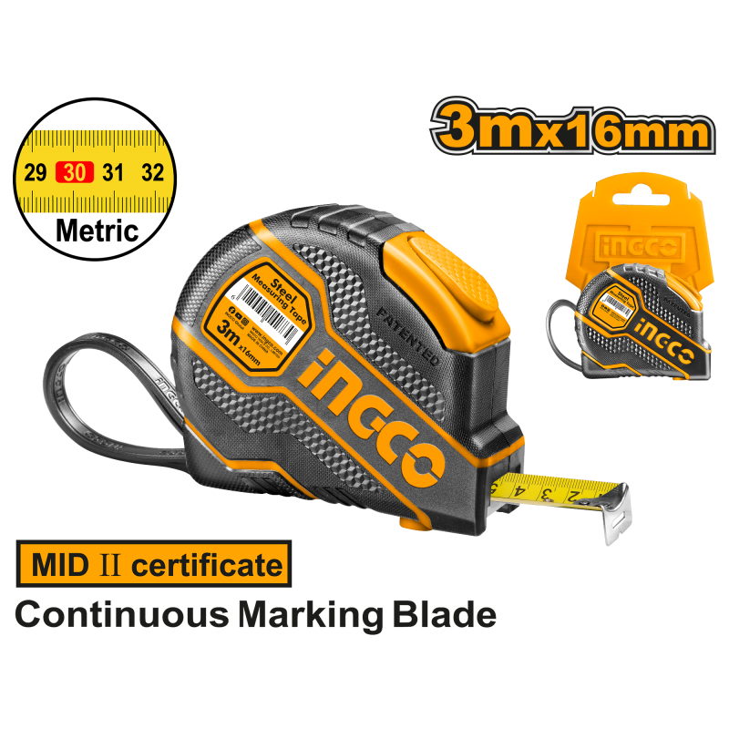 Ingco mérőszalag 10m 25mm vASTAgsággal