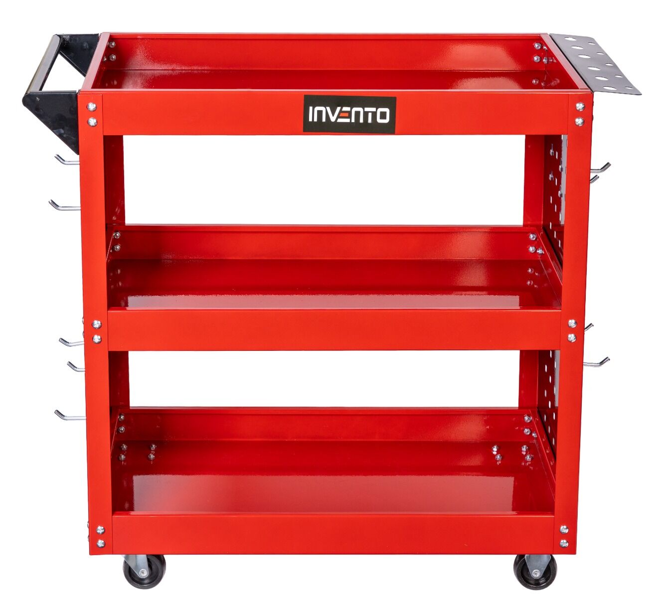FÉM SZERSZÁMOS KOCSI 3 POLCCAL, SZERSZÁM PANELEKKEL ÉS CSAVARHÚZÓ TARTÓVAL INVENTO