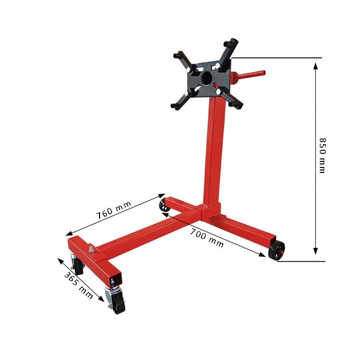 MOTORTARTÓ ÁLLVÁNY FORGATHATÓ 450 KG INVENTO