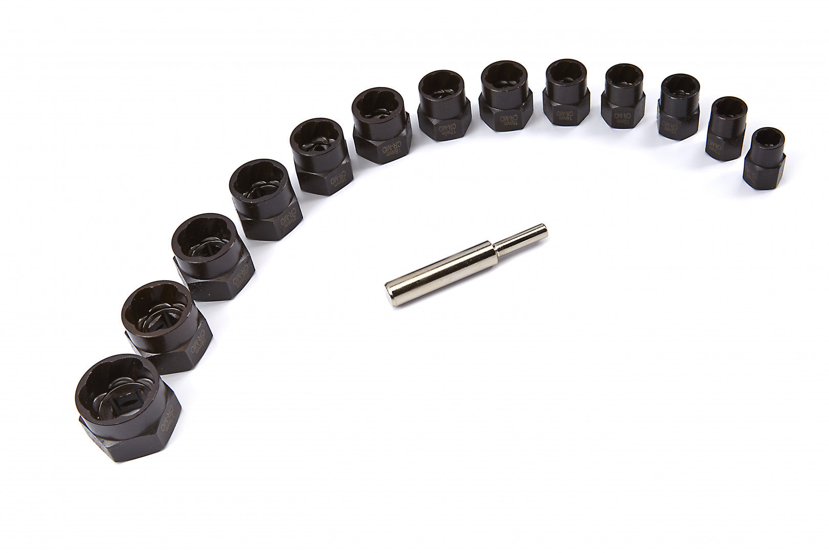 Kerékőr és sérült csavar leszedő 1/2" és 3/8" 14 db