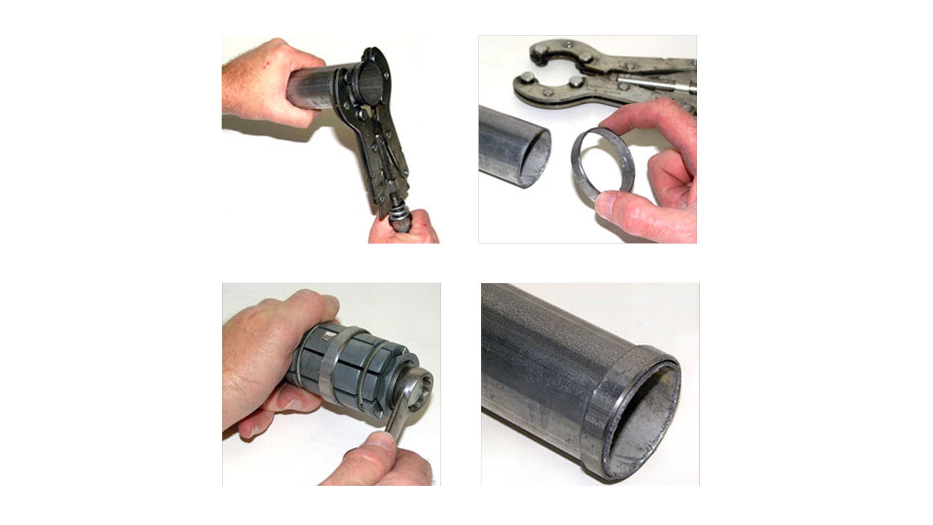 Kipufogó cső prés készlet 3 db 30-87mm KROFTOOLS