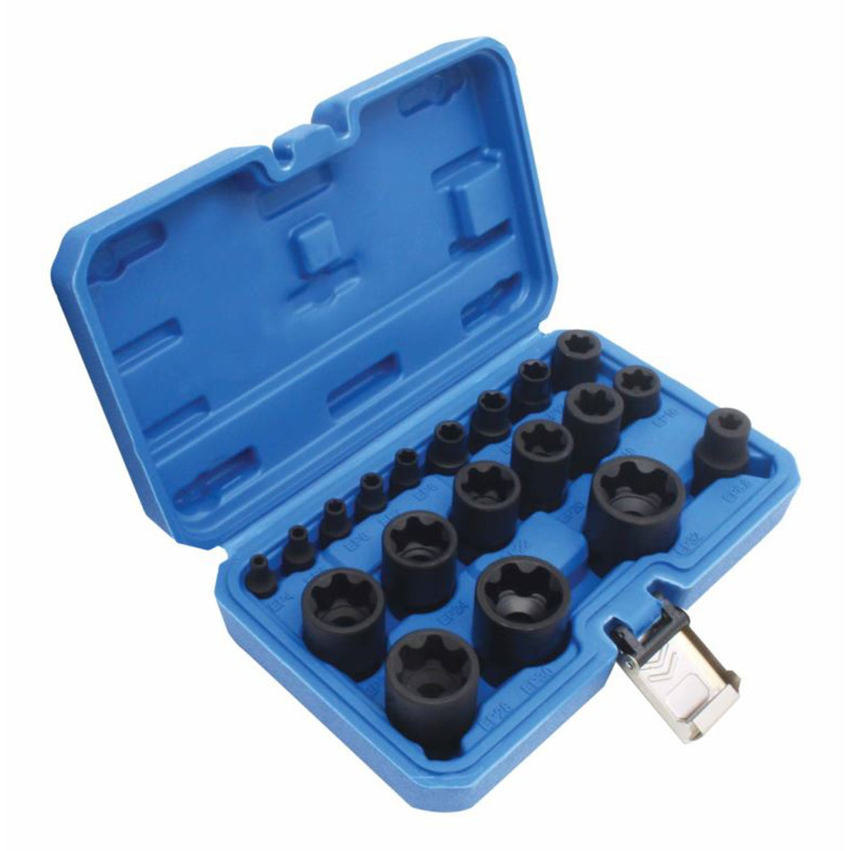 Dugókulcs készlet E-Torx EP4–EP32, 19 db, Satra