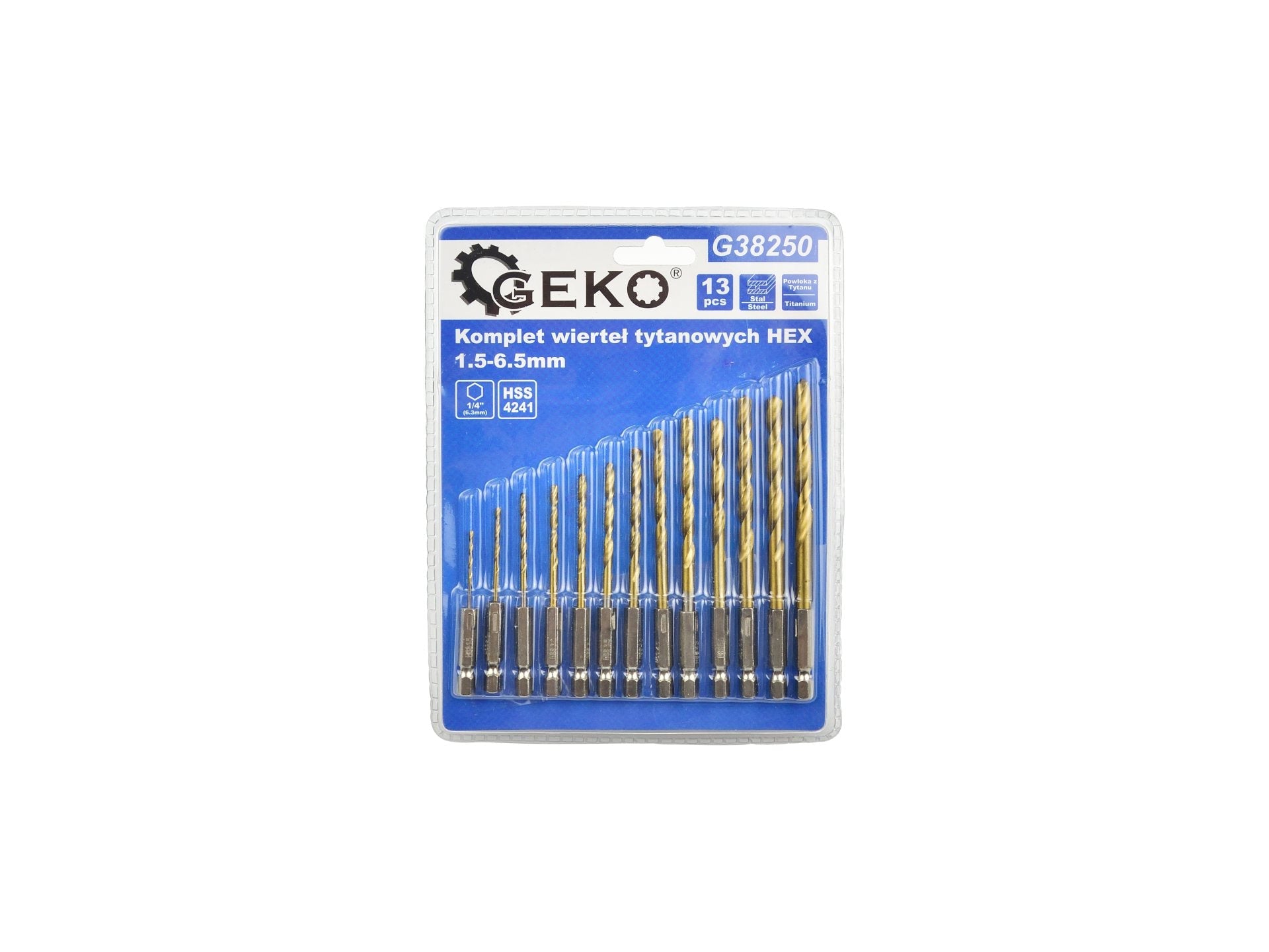 HATSZÖGŰ FÚRÓSZÁR KÉSZLET 13 DB 1.5-6.5MM