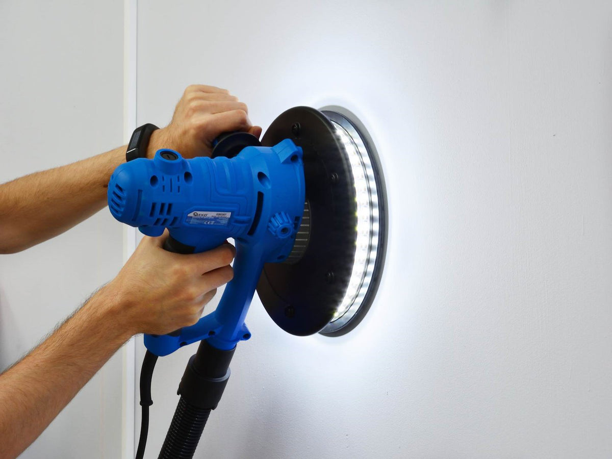 Kézi fal és mennyezeTCsiszoló porelszívóval és LED világítással 190 mm 800 w