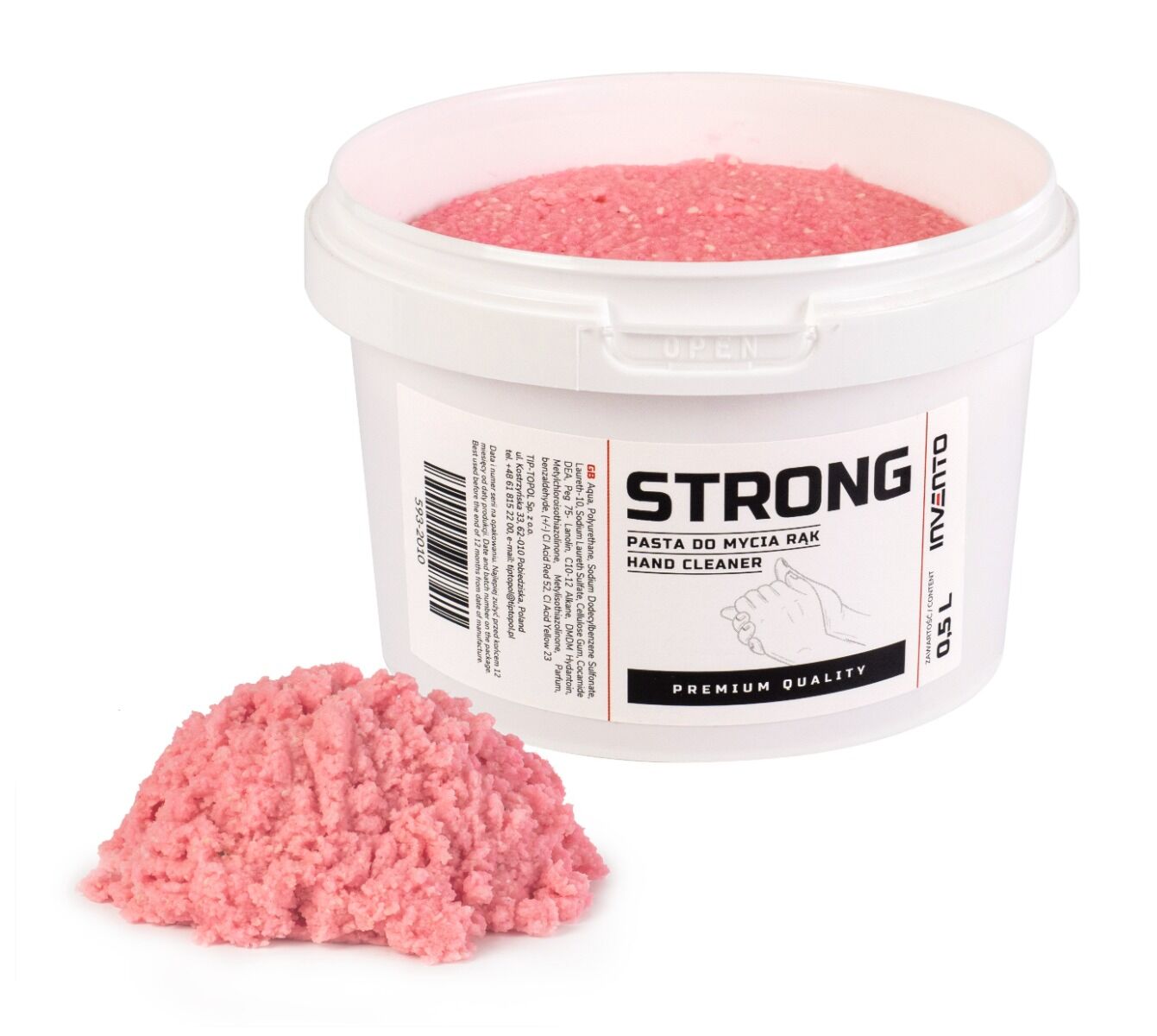 Kéztisztító paszta 0,5 l strong INVENTO