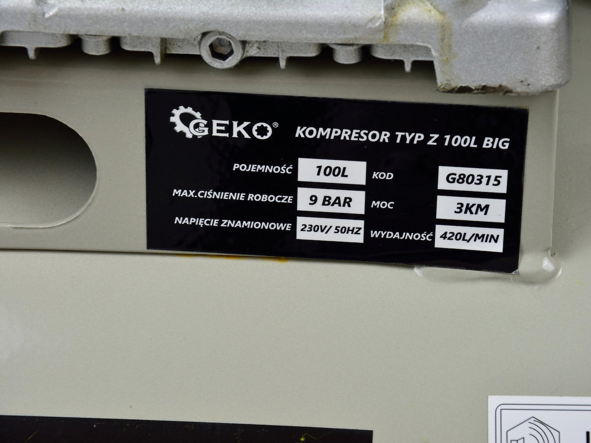 Légkompresszor 100l 420l/perc 220V GEKO