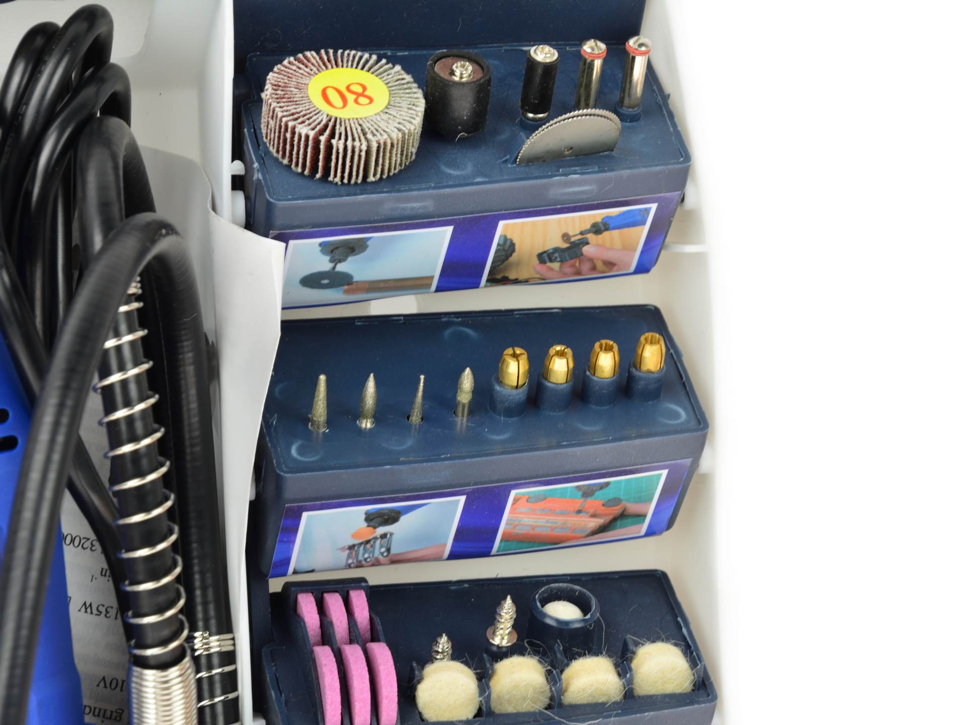 MINI KÉZI CSISZOLÓ KÉSZLET 300 DB