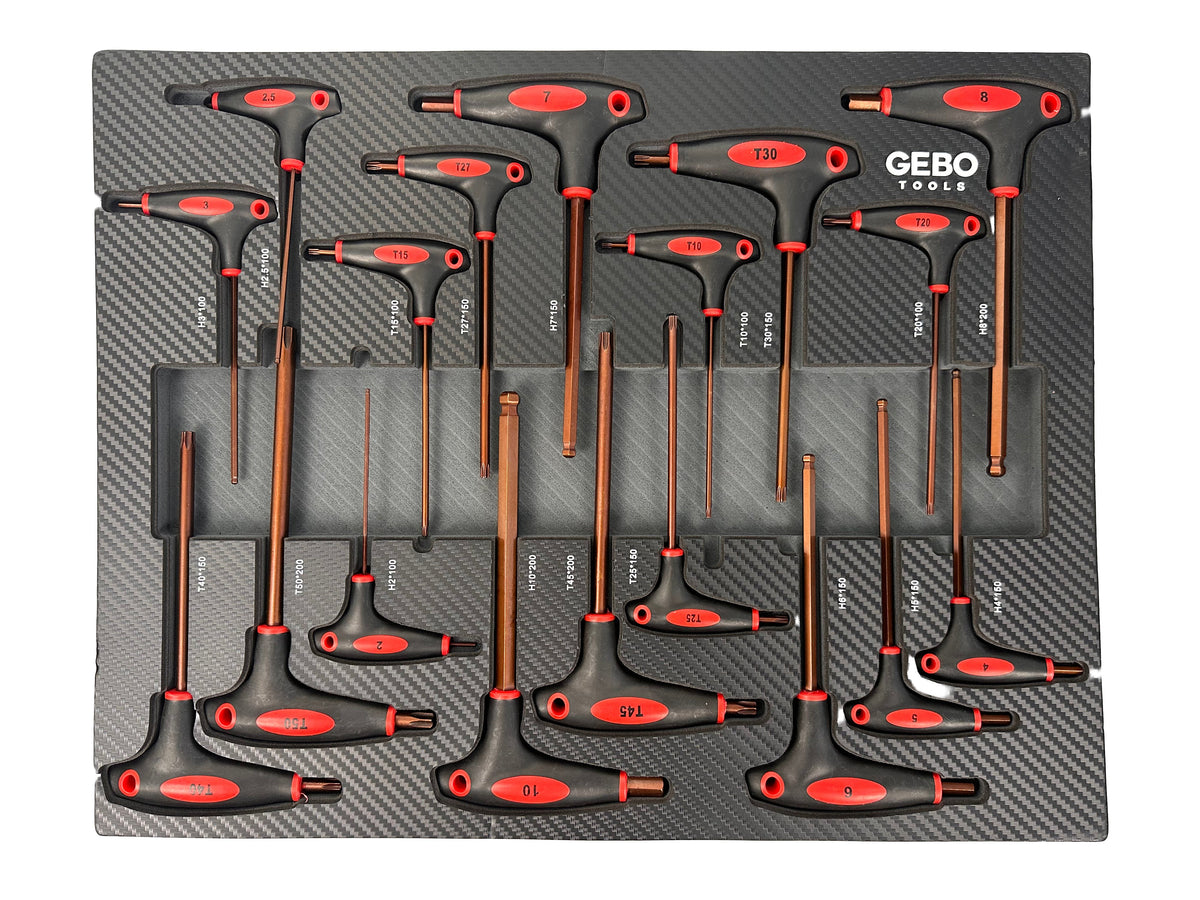 Torx imbus szekrény modul t fogantyúval 18 db GEBO TOOLS