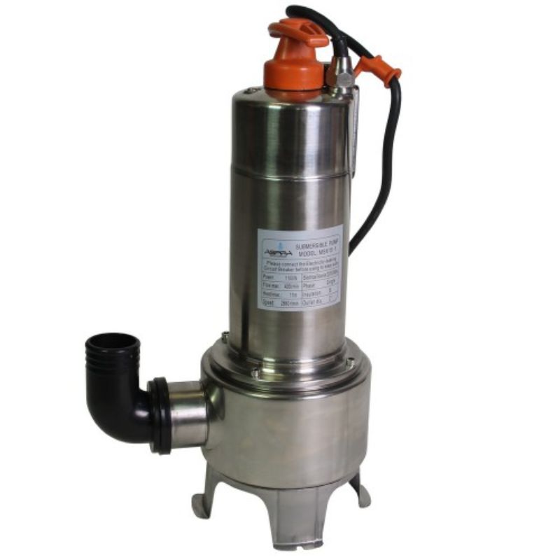 BÚVÁRSZIVATTYÚ ROZSDAMENTES ACÉL SZELEPPEL 1.1 KW VORTEX