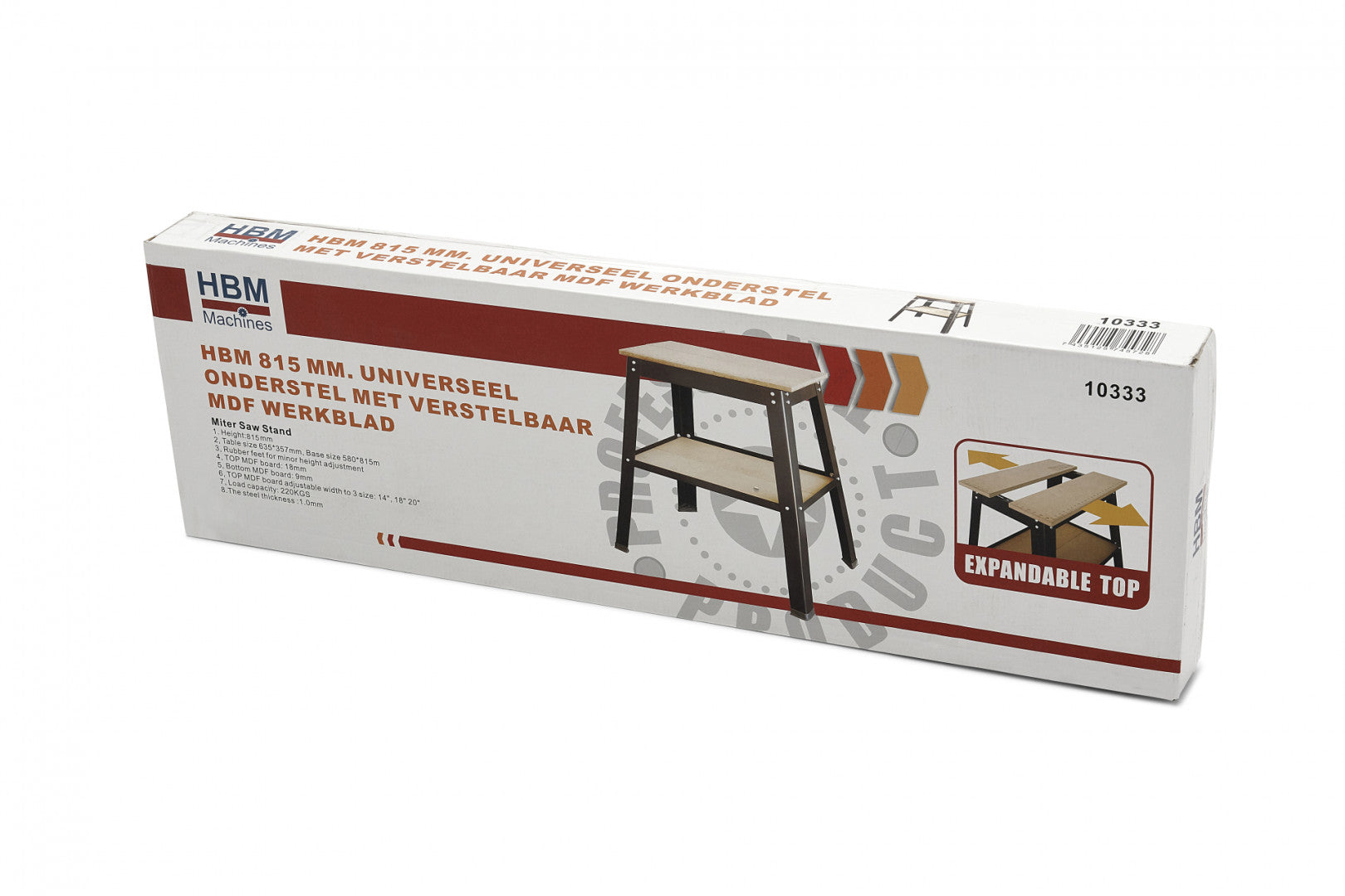 Munkaasztal – munkapad állítható lappal MDF 815mm HBM