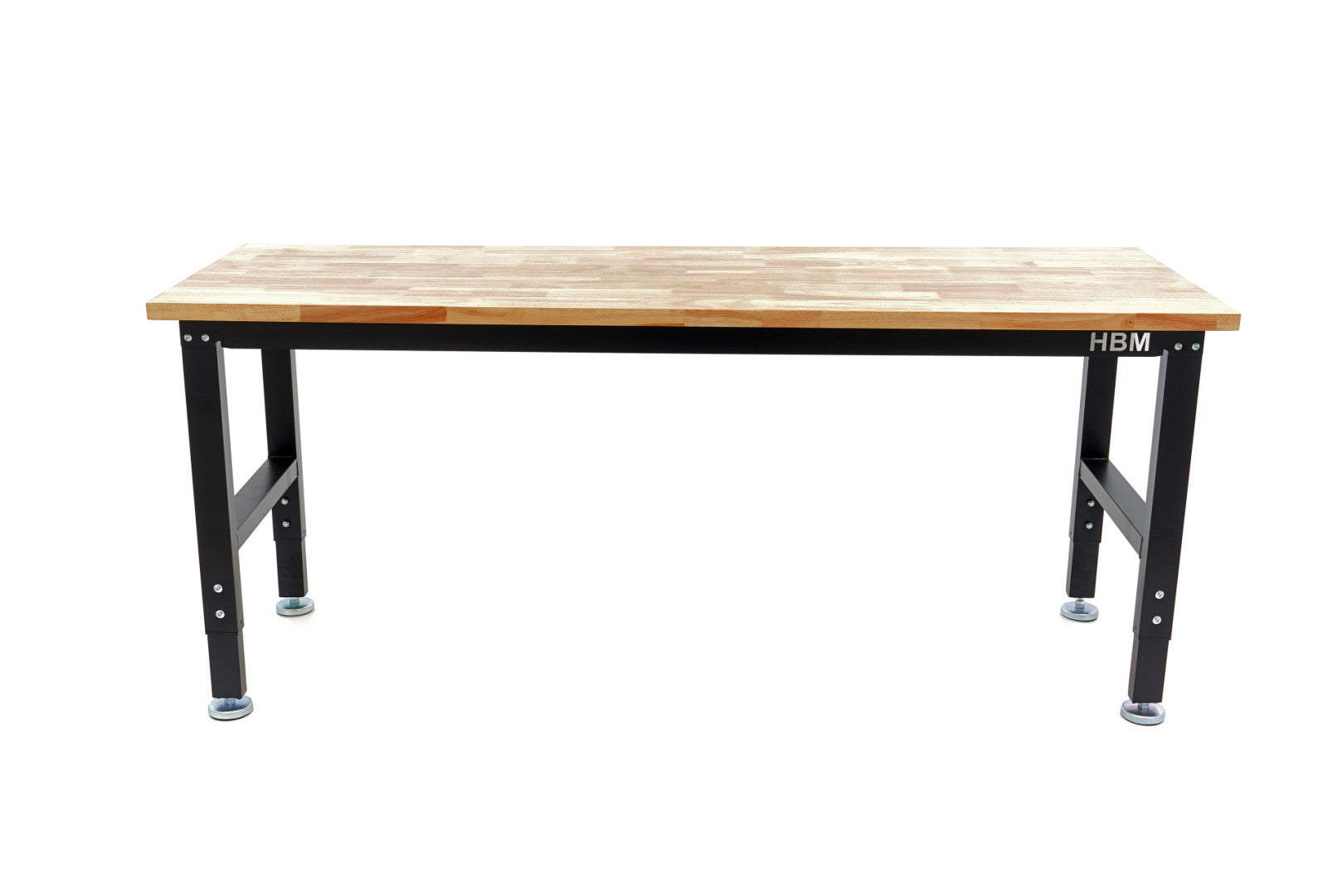 Munkapad - munkaasztal állítható magassággal tömör fa munkalappal 182 cm HBM