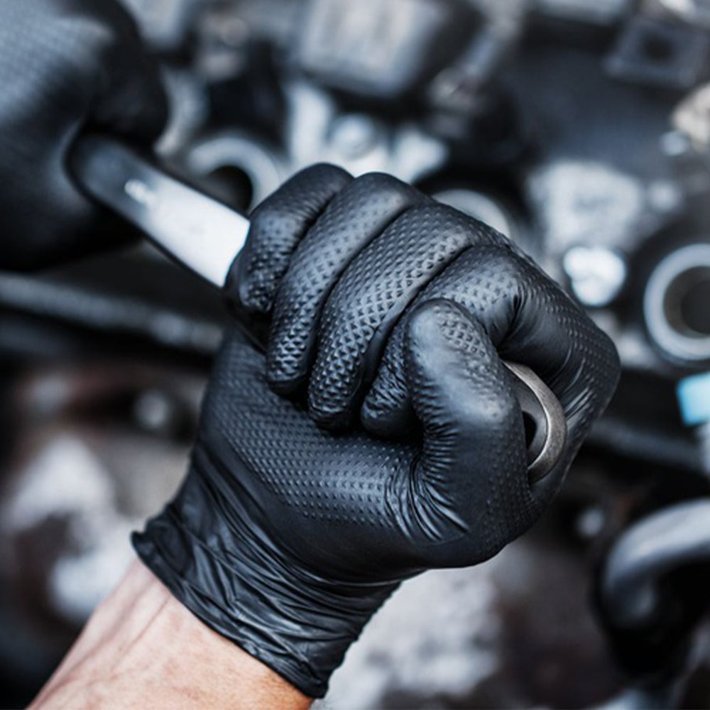Nitril kesztű gumikesztyű MERCATOR gogrip mechanikusoknak m méret 50 db fekete