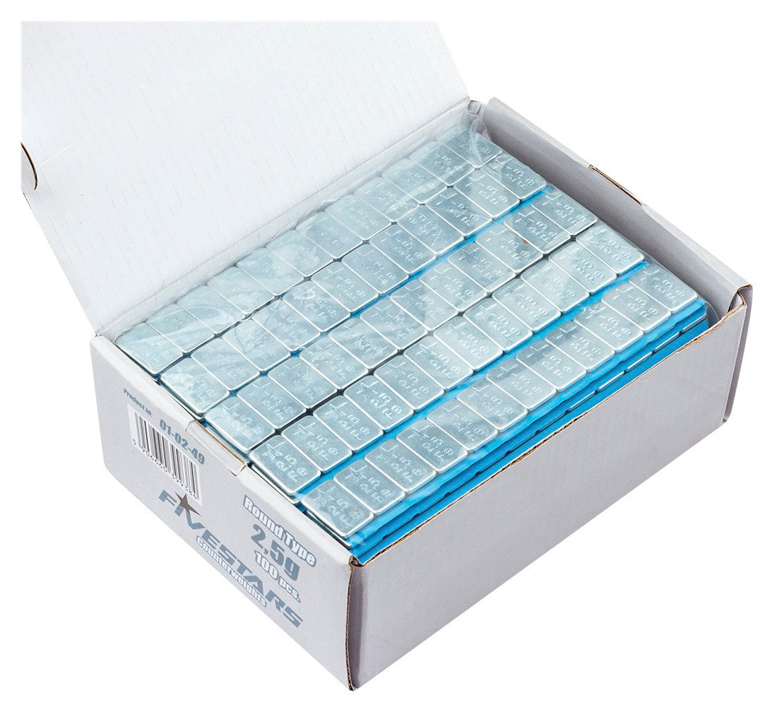 Öntapadó centírozó keréksúly 2,5 gramm - 100 sáv - 12 db / sáv 3kg