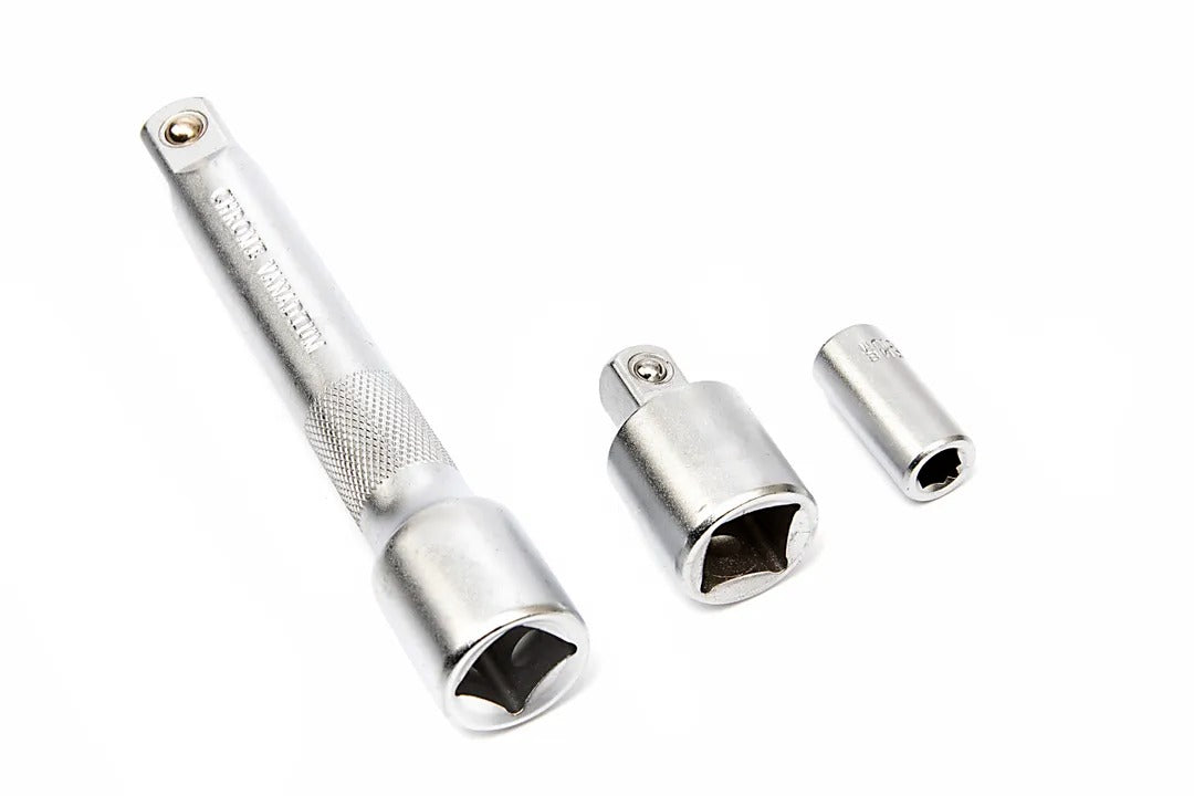 Nyomatékkulcs készlet HBM 5 db 1/4" (5-25 NM) és 1/2" (2-210 NM) hosszabbítóval 125 mm és adapterrel