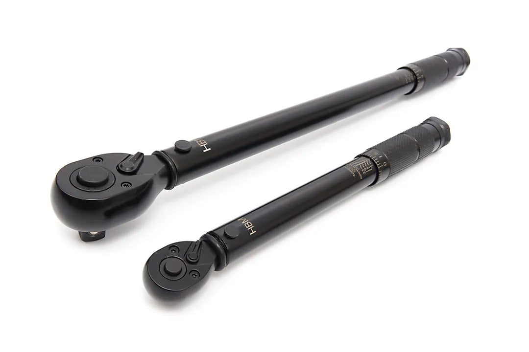 Nyomatékkulcs készlet HBM 5 db 1/4" (5-25 NM) és 1/2" (2-210 NM) hosszabbítóval 125 mm és adapterrel