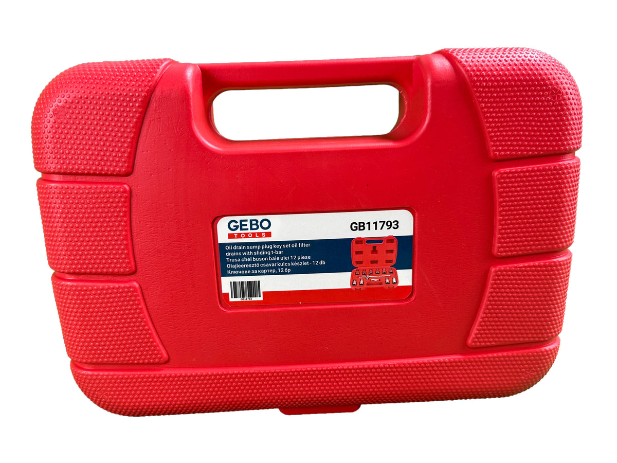 Olajleeresztő csavar kulcs készlet 12 db GEBO TOOLS