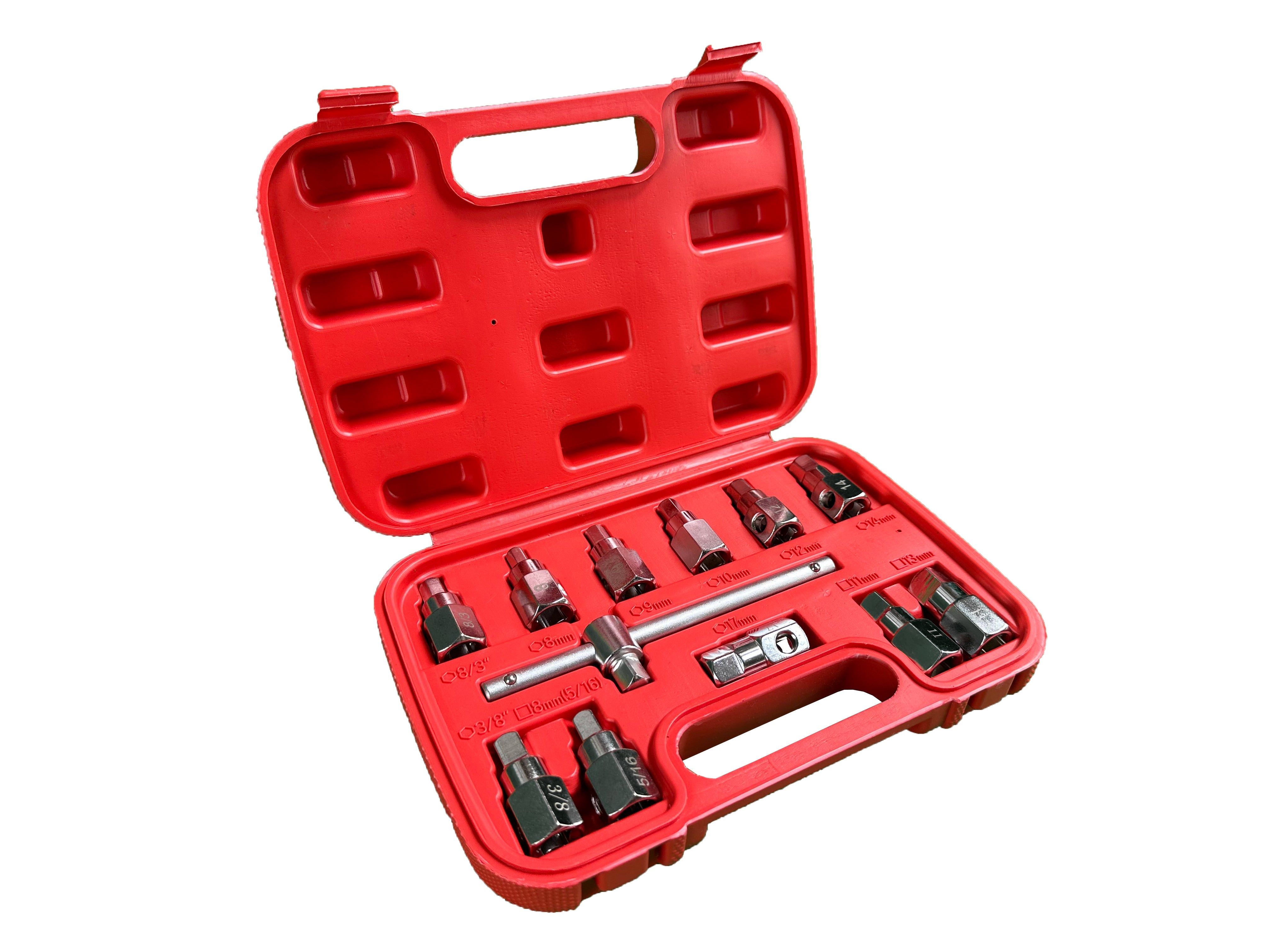 Olajleeresztő csavar kulcs készlet 12 db GEBO TOOLS
