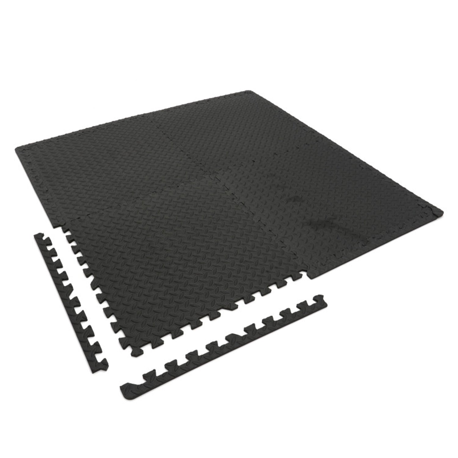Padlóvédő puzzle habszivacs szőnyeg fekete 4 db 61x61cm HBM MACHINES